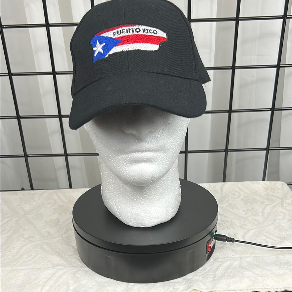 Black Puerto Rico Flag Cap